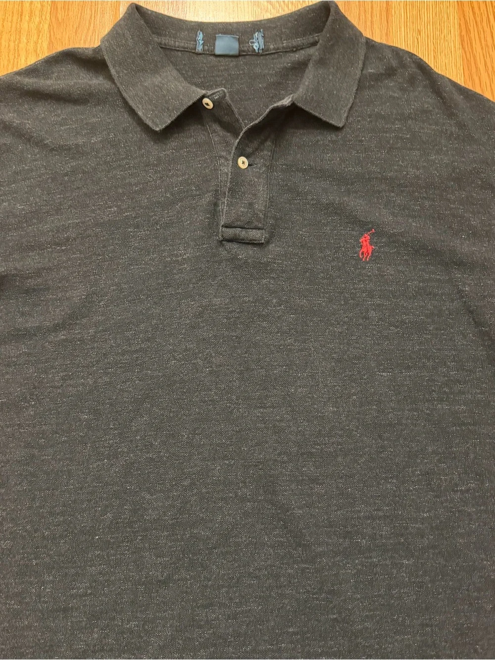 Ralph Lauren Men’s Black Long-Sleeve Polo with Red Pony